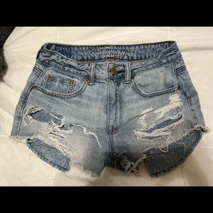 Distressed Denim Shorts